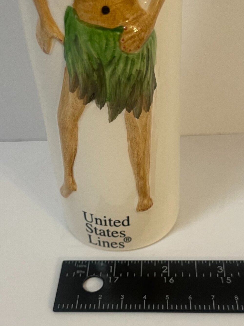 United States Lines Hula Dancer Limited Edition Ceramic Tiki Cup Vase - Picture 7 of 7
